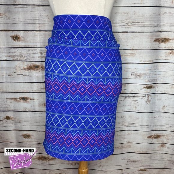LuLaRoe Bright Chevron NWT Cassie Skirt - Picture 3 of 4